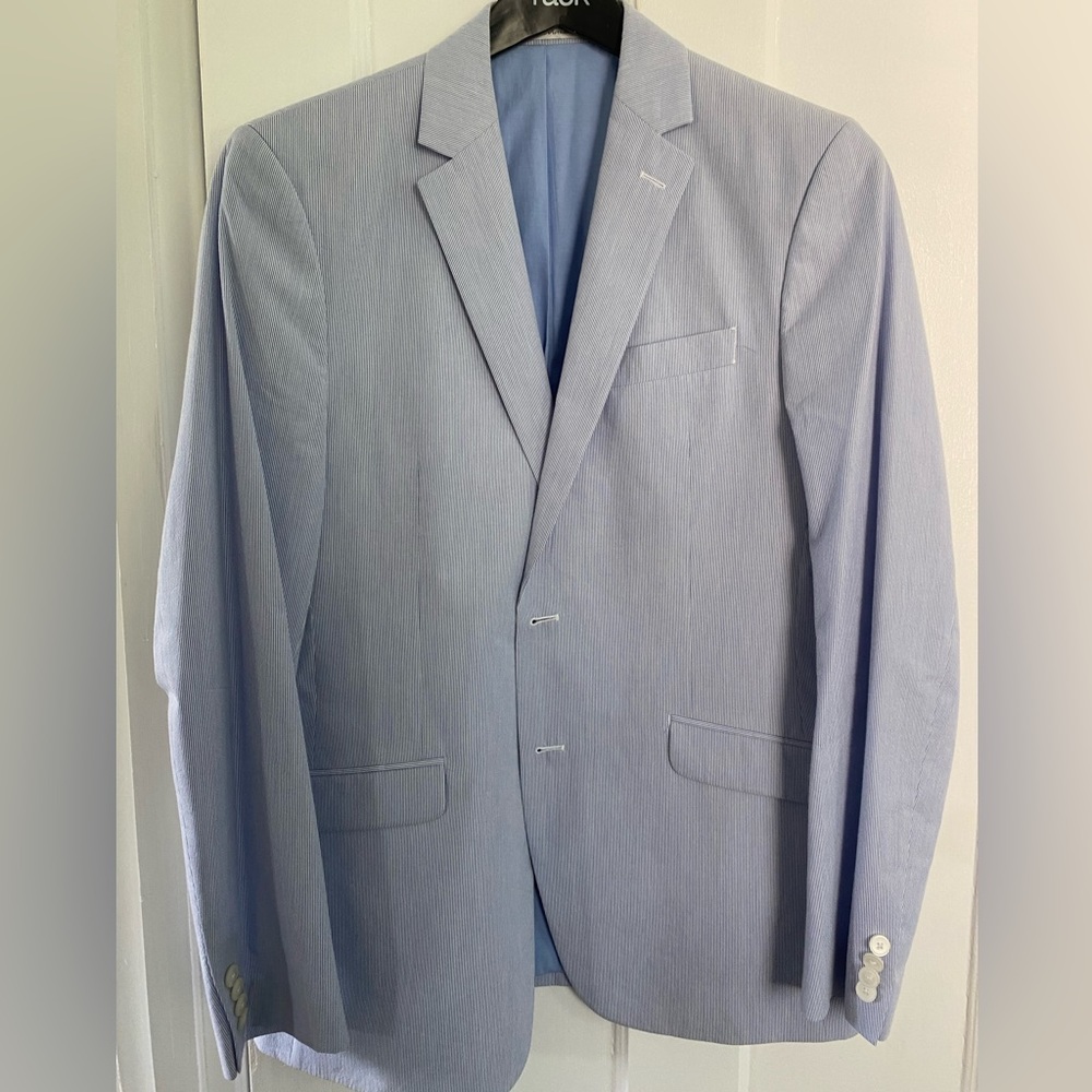 Seersucker 40L slim fit sport coat excellent condition
